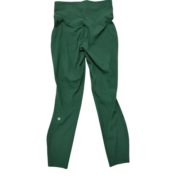 Lululemon Women's Base Pace HR Ribbed Tight Leggings Everglade Green Size 6 25" - Picture 6 of 13